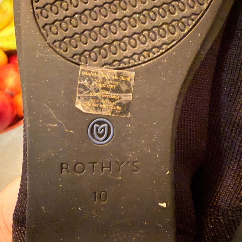 Rothy's Women's Black and Blue Flats - Picture 3 of 5